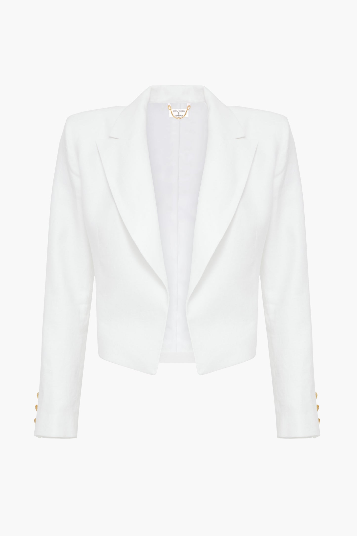 Lniana Marynarka Midi "Blanc de la nuit" PREORDER