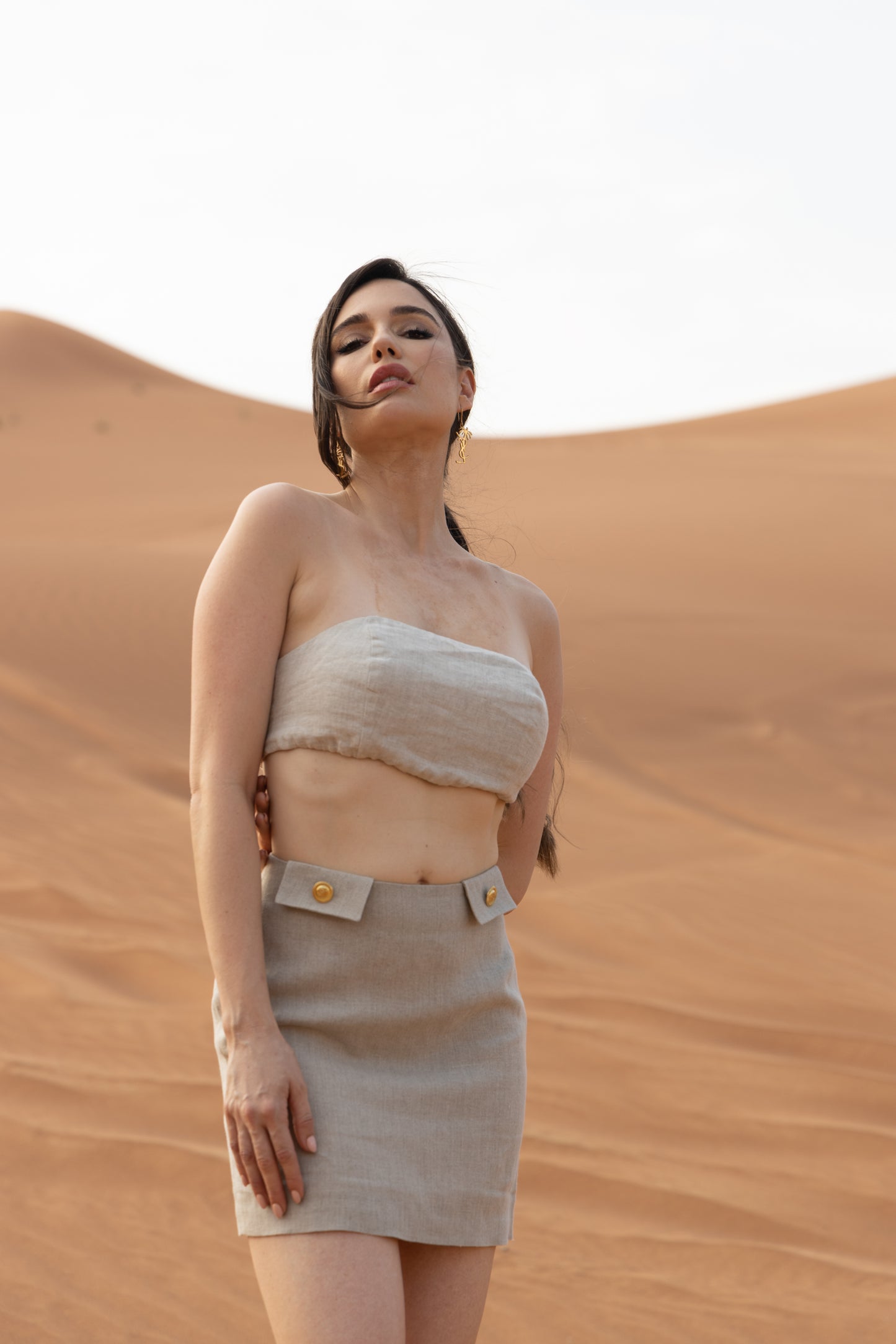Lniany top "Sablé'