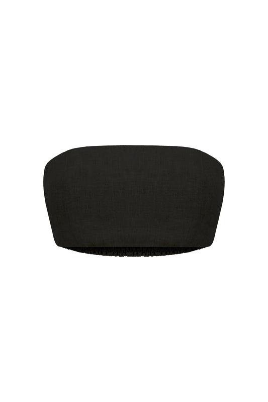 Lniany top "Amour Noir'