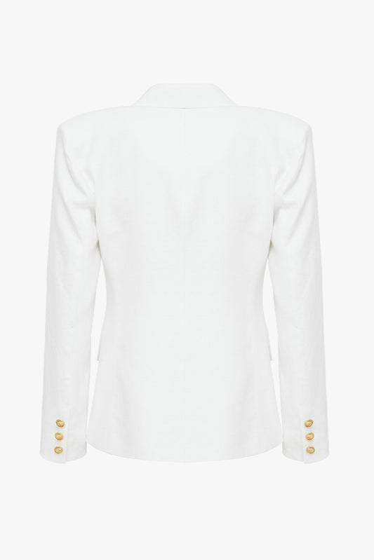 Lniana Marynarka Dwurzędowa "Blanc de la nuit"