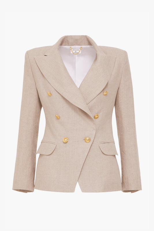 Lniana Marynarka Dwurzędowa "Sablé"