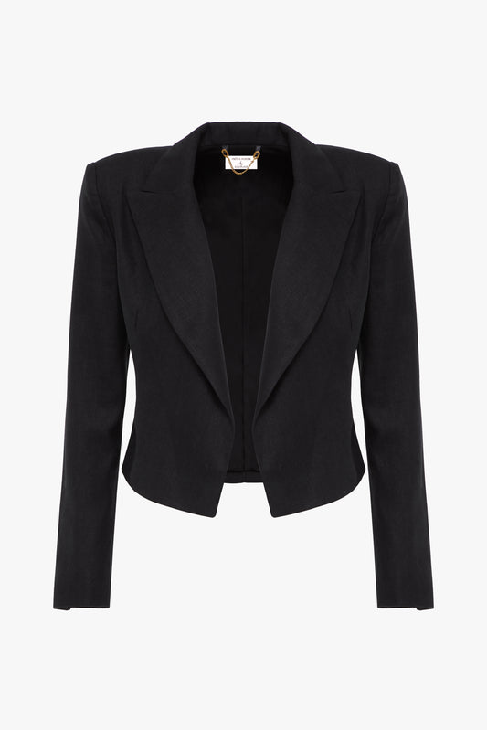 Lniana Marynarka Midi "Amour Noir"