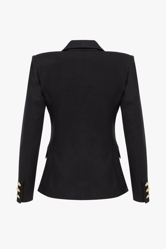 Lniana Marynarka Dwurzędowa "Amour Noir"