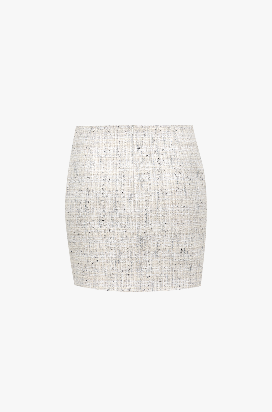 Spódnica asymetryczna wykonana z tkaniny tweed'owej "LE RÊVE ARGENTÉ"